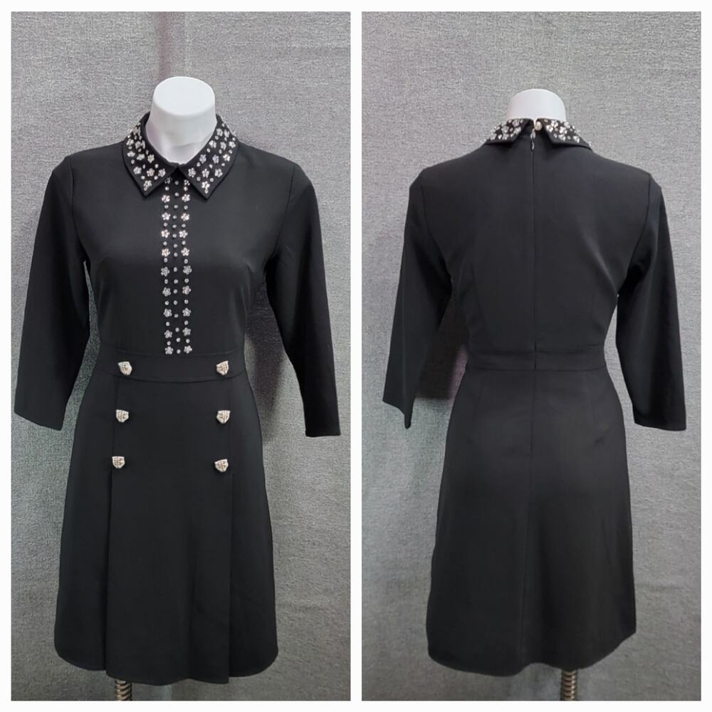 BURRYCO QUIET RICH STYLE STUDED COLLARED DRESS, SIZE M,  NWT